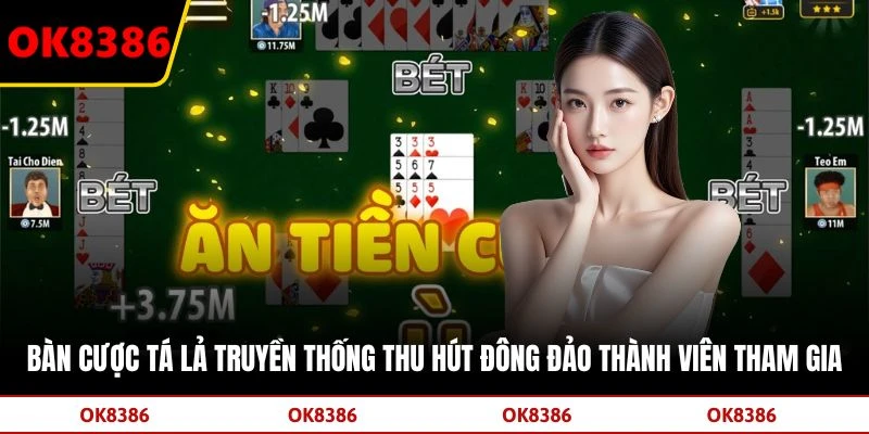 Bàn cược tá lả truyền thống thu hút đông đảo thành viên tham gia